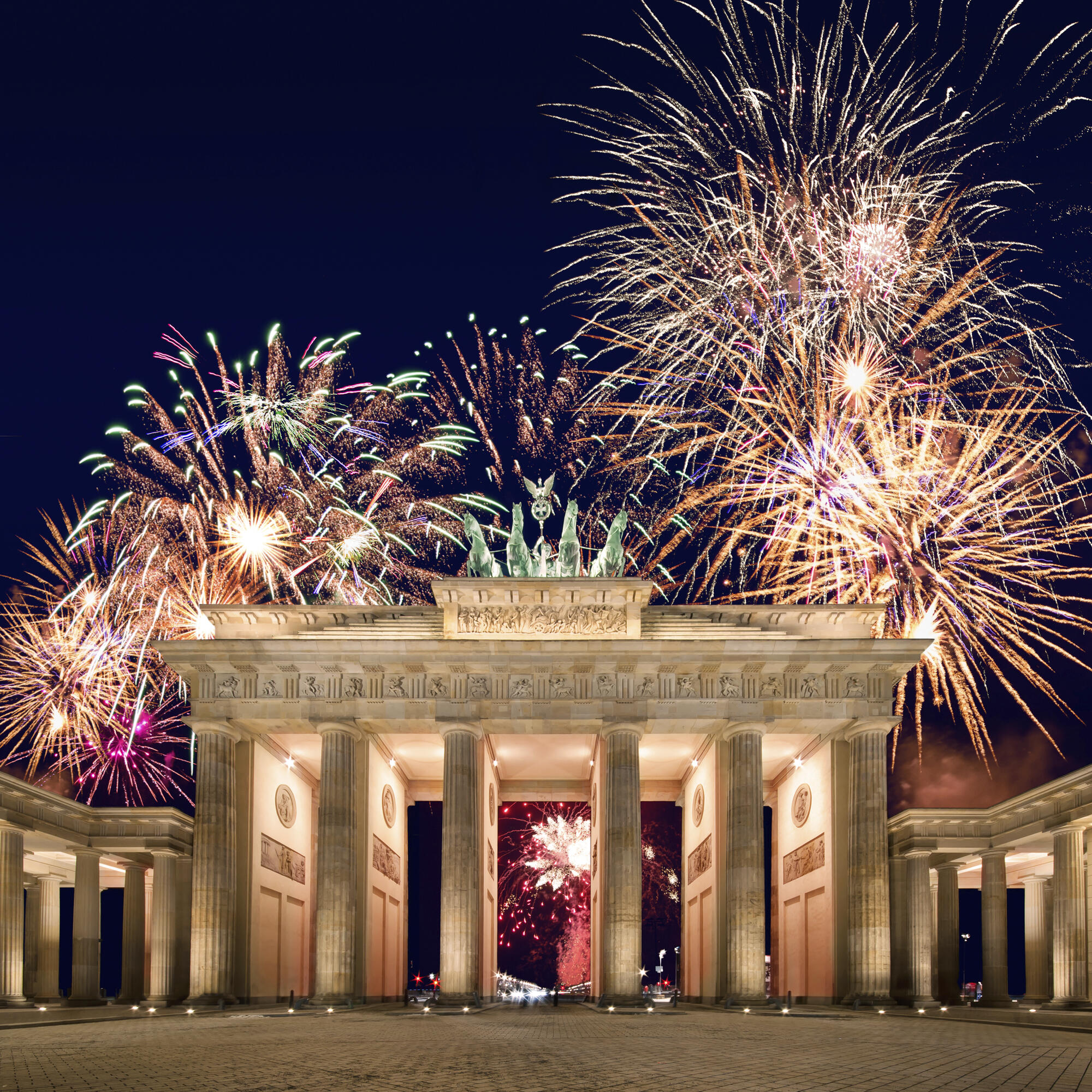 Berlin – Neujahr am  Alexanderplatz